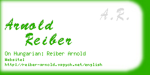 arnold reiber business card